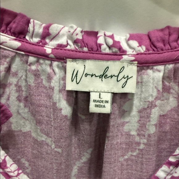 Wonderly Women's Dress in Violet and White - Picture 2 of 5